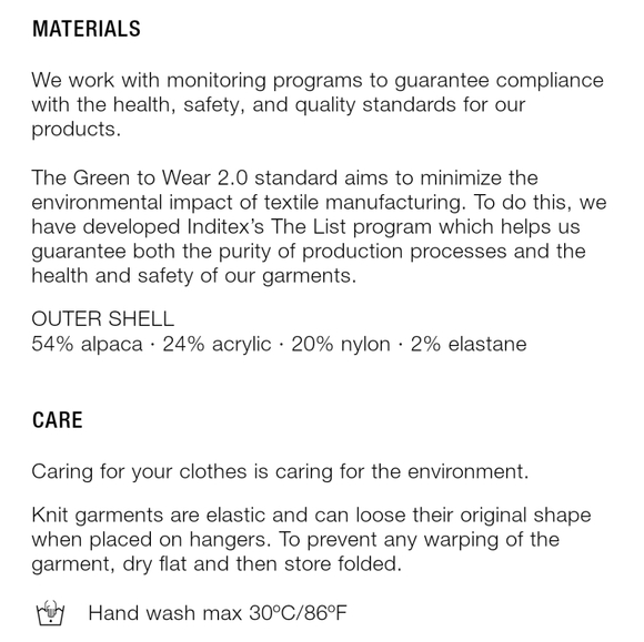 Zara long blue alpaca blend coat limited edition 💙 - Picture 7 of 8